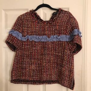 Zara Cableknit Blouse
